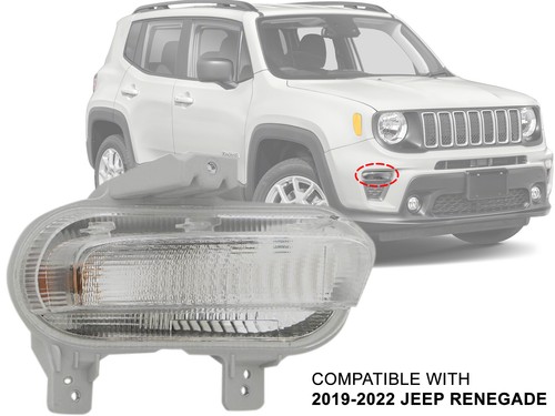 Left Driver Side Halogen Turn Signal Fog Lamp Light For 2019-2022 Jeep Renegade - MZORANGE
