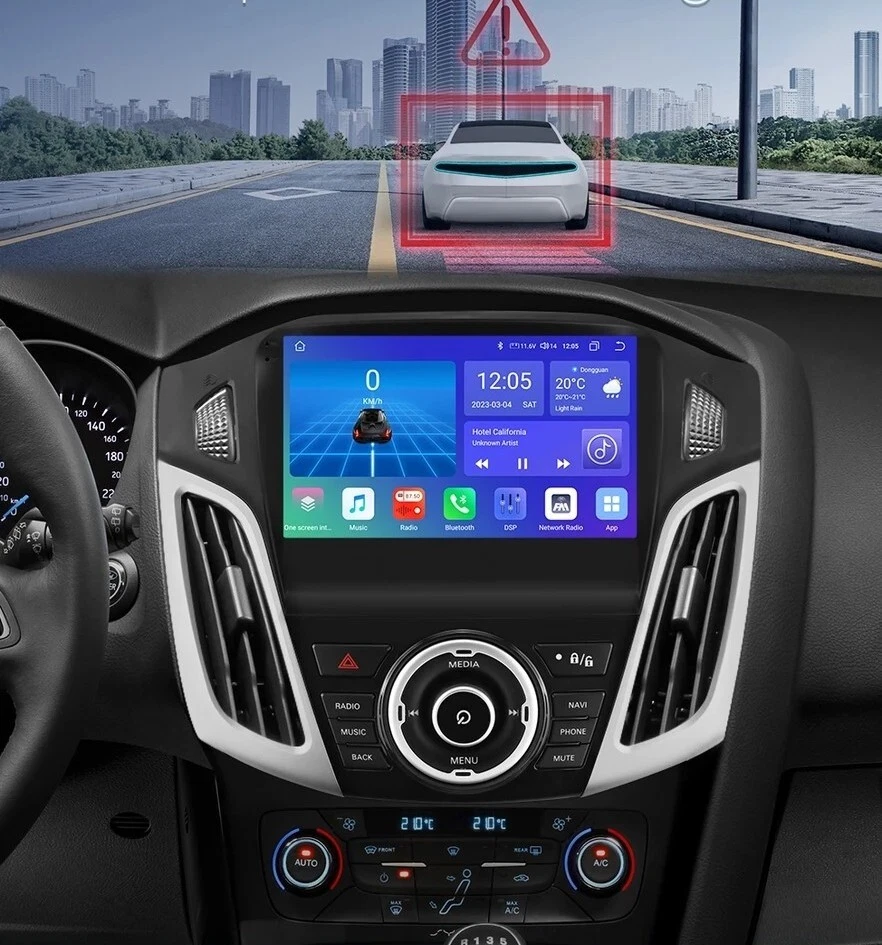 9" Autoradio Stereo Ram 8gb Rom 128GB Android 12 Per Ford Focus 2012-2018  - Immagine 3 di 4