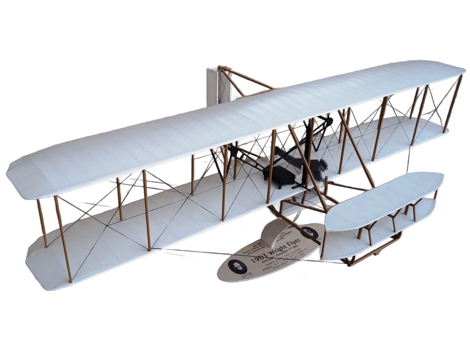 Guillow's Aereo Balsa 1903 Wright Flyer tagliato al laser Scala 1:20 - Immagine 2 di 4