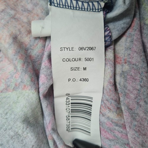 Vestido Desigual para mujer línea A hasta la rodilla talla M manga larga floral mezcla de algodón - Imagen 16 de 20