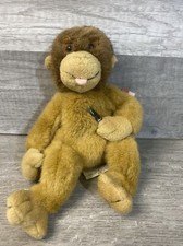 Coca-Cola Monkey Plush Toy Unisex 9" Tan Excellent 1999 Vintage Bean Bag Bottle