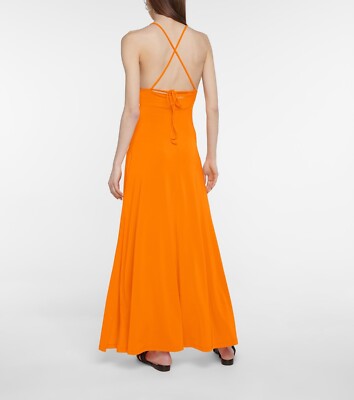 Max Mara 25SS ドレス-ロング オレンジ系 $315 Max Mara Orange Cremona Jersey Maxi Swimsuit Cover Up