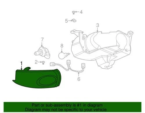 Genuine GM 2003-2005 Saturn L300 L200 LW200 LW300 Base Front Headlamp 22720601 - Image 2 of 2