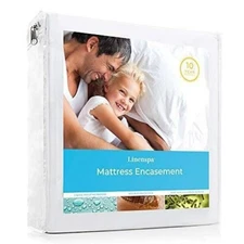 LINENSPA LS0PTXMP Premium Smooth Fabric Mattress Protector-100% Waterproof