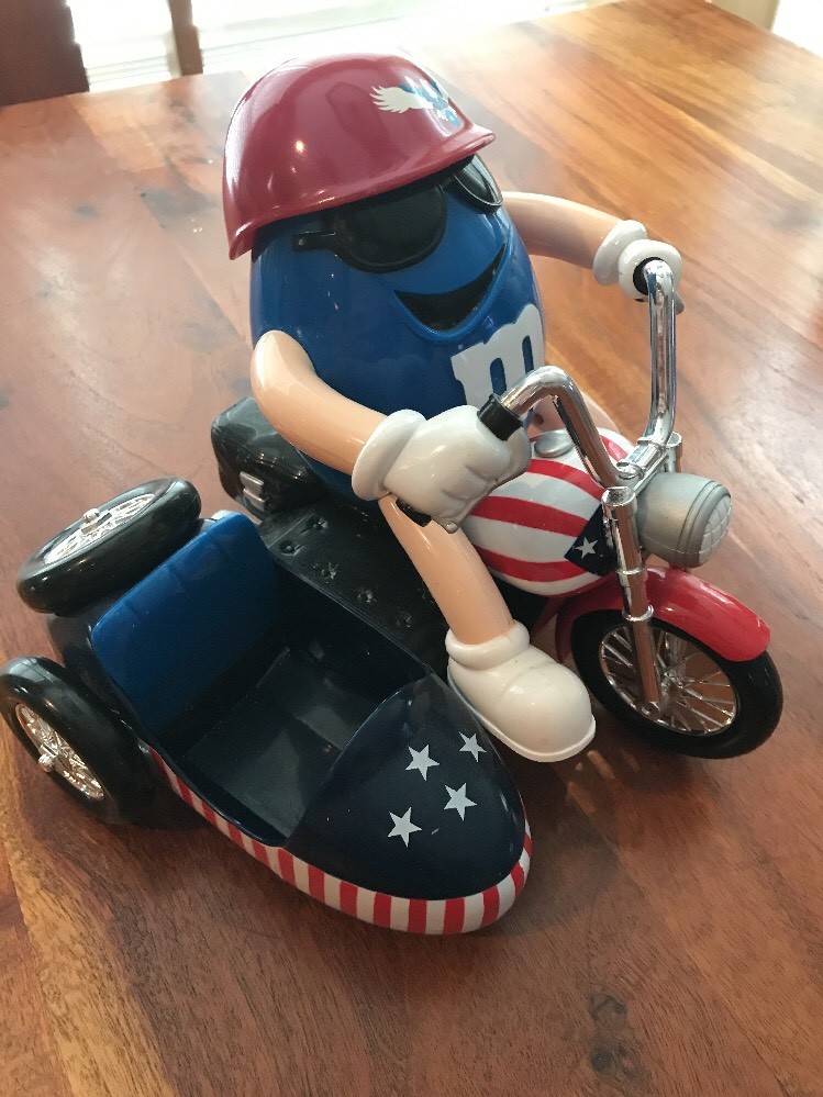 M&M's FREEDOM RIDER MOTORCYCLE Candy Dispenser Vintage (CN