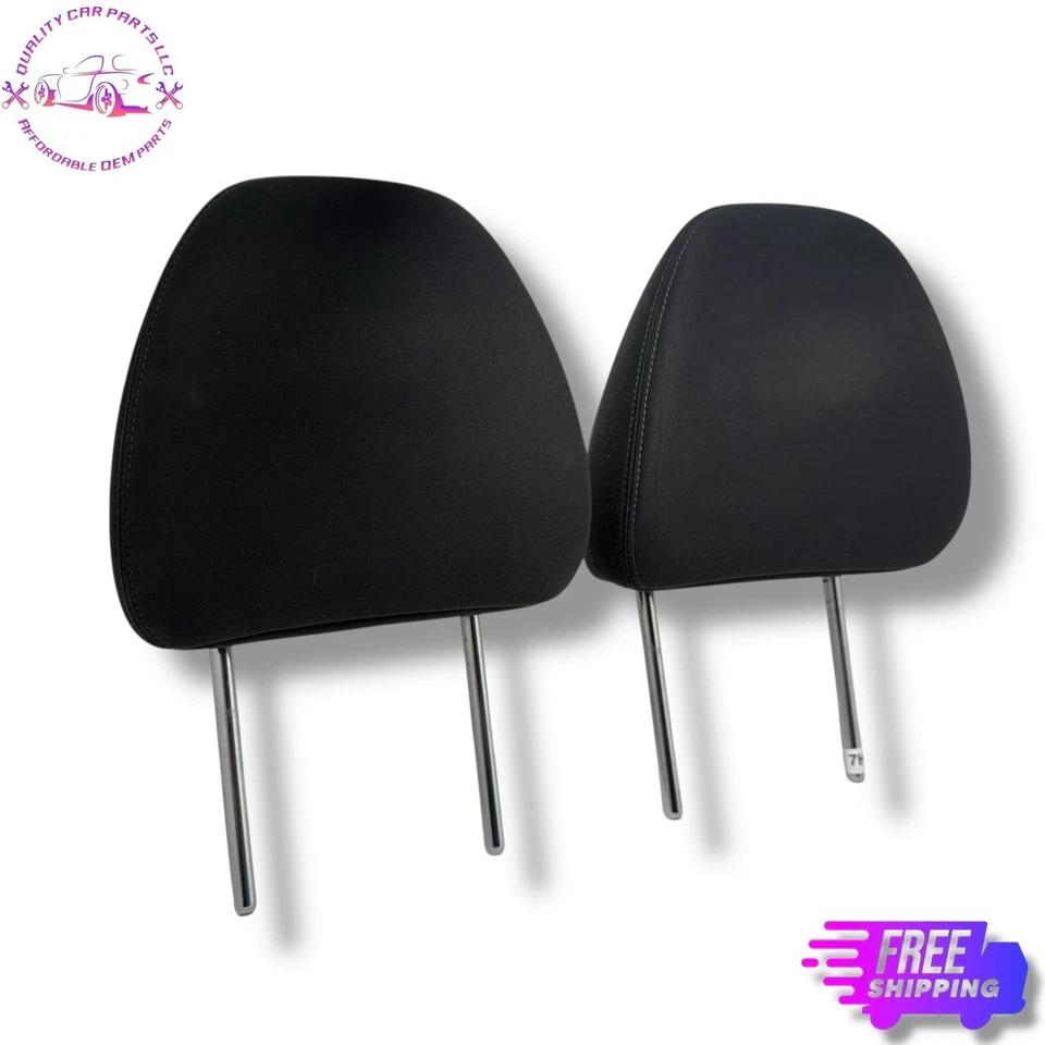 🚗✅ 2014-2020 Nissan Rogue Encosto de Cabeça Frente Esquerda e Direita Conjunto de 2 Panos Preto Fabricante de Equipamento Original - Imagem 2 de 4