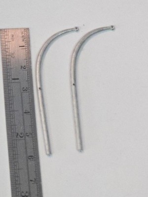 Ship Model Fittings Parts 2 White Metal Davits 60mm x 23mm