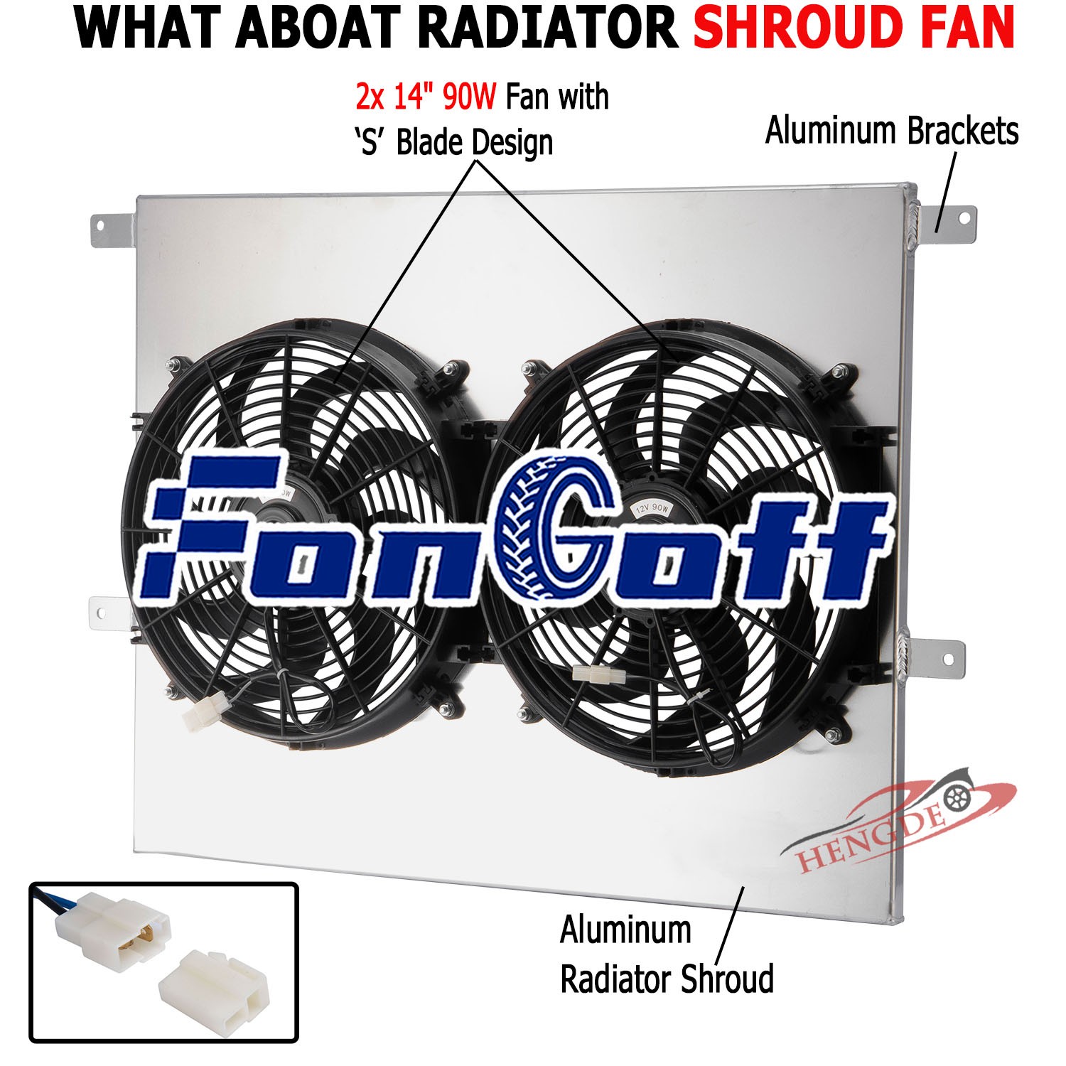 Aluminum Shroud Fan Fit For 1983-94 Ford F59 F150 F250 F350 6.9L 7.3L V8 Diesel