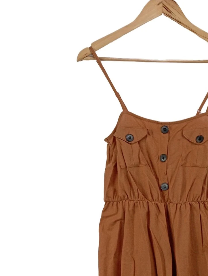 ASOS Vestido tipo overol Mujeres Vestido Talla EU 36 naranja claro look casual - Imagen 3 de 4