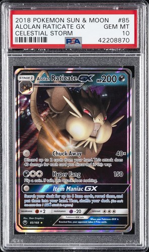 Alolan Raticate-GX graded PSA 10 for sale on eBay