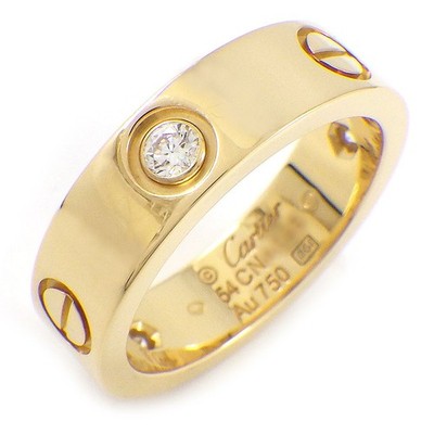Cartier Ring Love Classic Modell B4032454 Ehering Diamant 750YG #54 US6,75