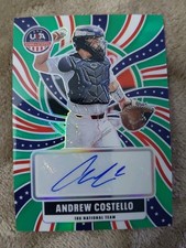 Andrew Costello 2026 Panini Stars And Stripes Green Prizm Autograph