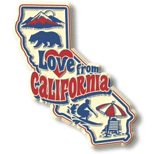 "Love from California" Vintage State Magnet by Classic Magnets