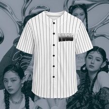 NEWJEANS NJZ Baseball Jersey White Shirt Kpop BUNNIES Concert Outfit K69