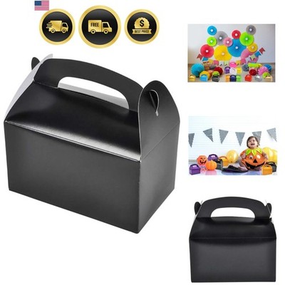 12-Pack Black Gable Treat Boxes, Goodies Favor Box for Kids Birthday, Candy B...