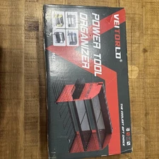 VEITORLD  Tool Organizer Wall Mount 3-Layer Drill Storage Rack 4 Drill Holders