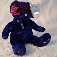 Ty Beanie Babies Mardi Gras 2004 Blue Plush with Mask, Ages 3 Years, 3-11 Years