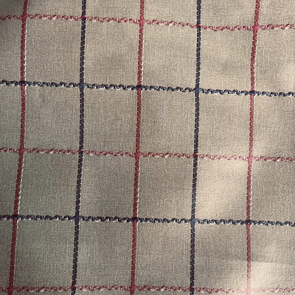 Red Blue Check 2m PIECES WIPEABLE VINYL OILCLOTH PVC WIPE CLEAN TABLECLOTH - Image 3 of 3