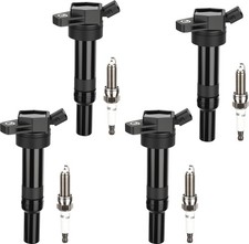 Set of 4 Ignition Coil Pack 2-pin and Iridium Spark Plugs Compatible with H...
