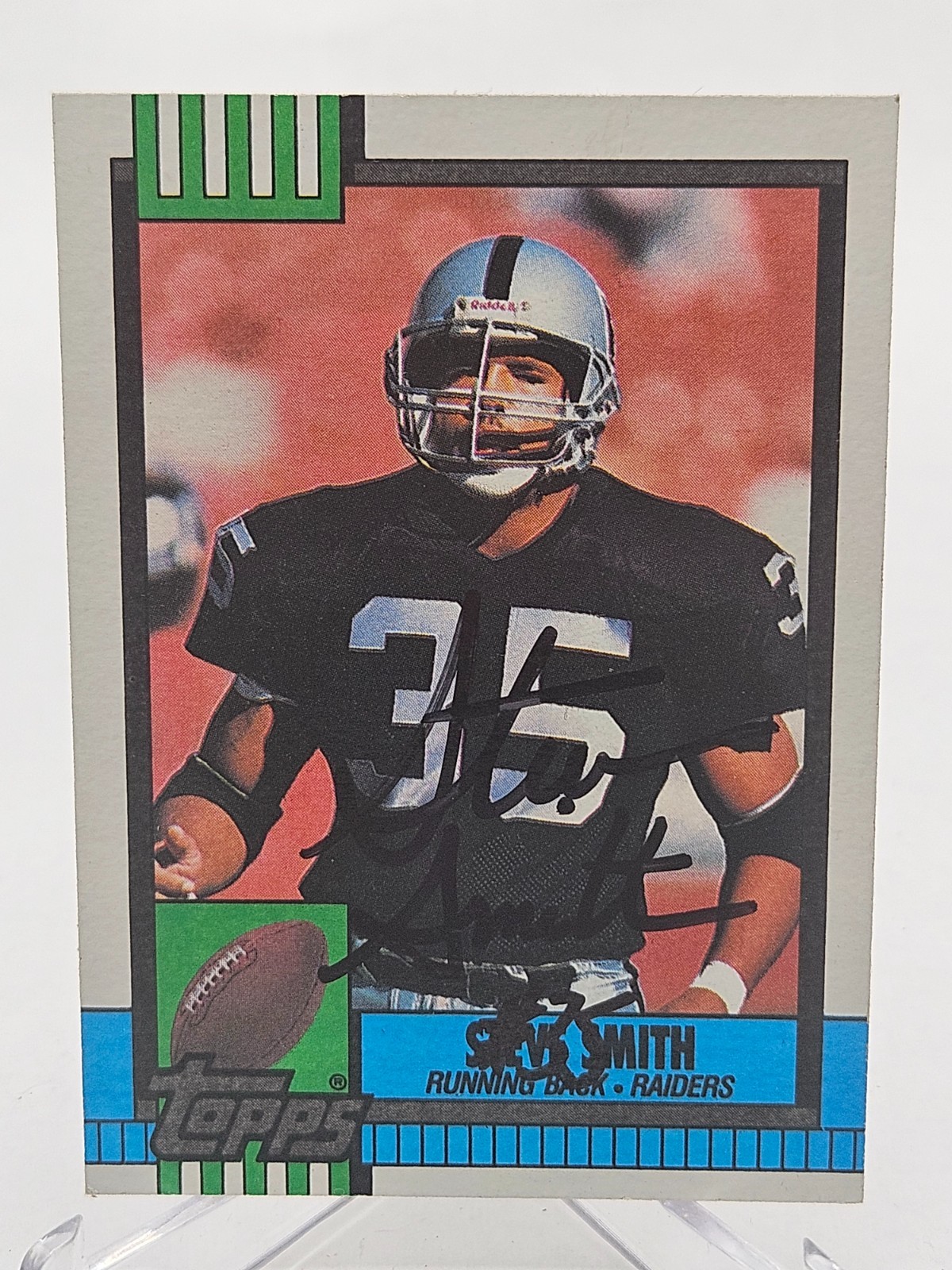 1990 Topps Steve Smith Los Angeles Raiders #283 Signed Autographed Card