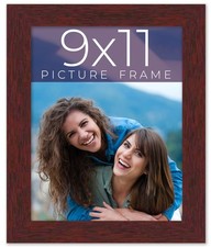 9x11 Frame Brown Solid Wood Picture Frame Width 0.75 Inches  Interior Frame Dep