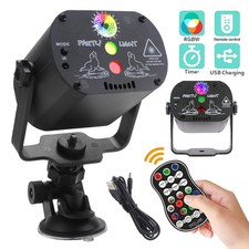 60 Patterns Laser Projector Stage Light LED RGB Home Party KTV Club DJ Disco UK