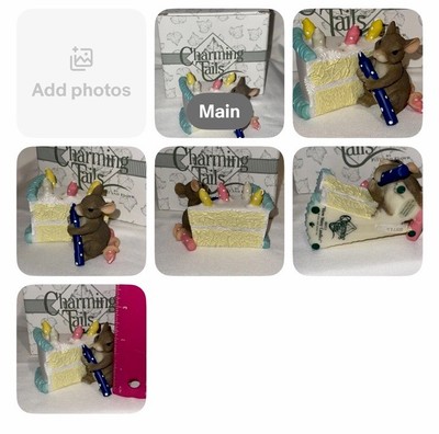 New ! Fitz Charming Tails How Many Candles Figurine Mouse Birthday Cake #24 Fun