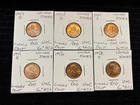 UNITED STATES 1951 D TO  1958 D  LINCOLN  WHEAT CENTS  6 COIN UNC  LOT  H30