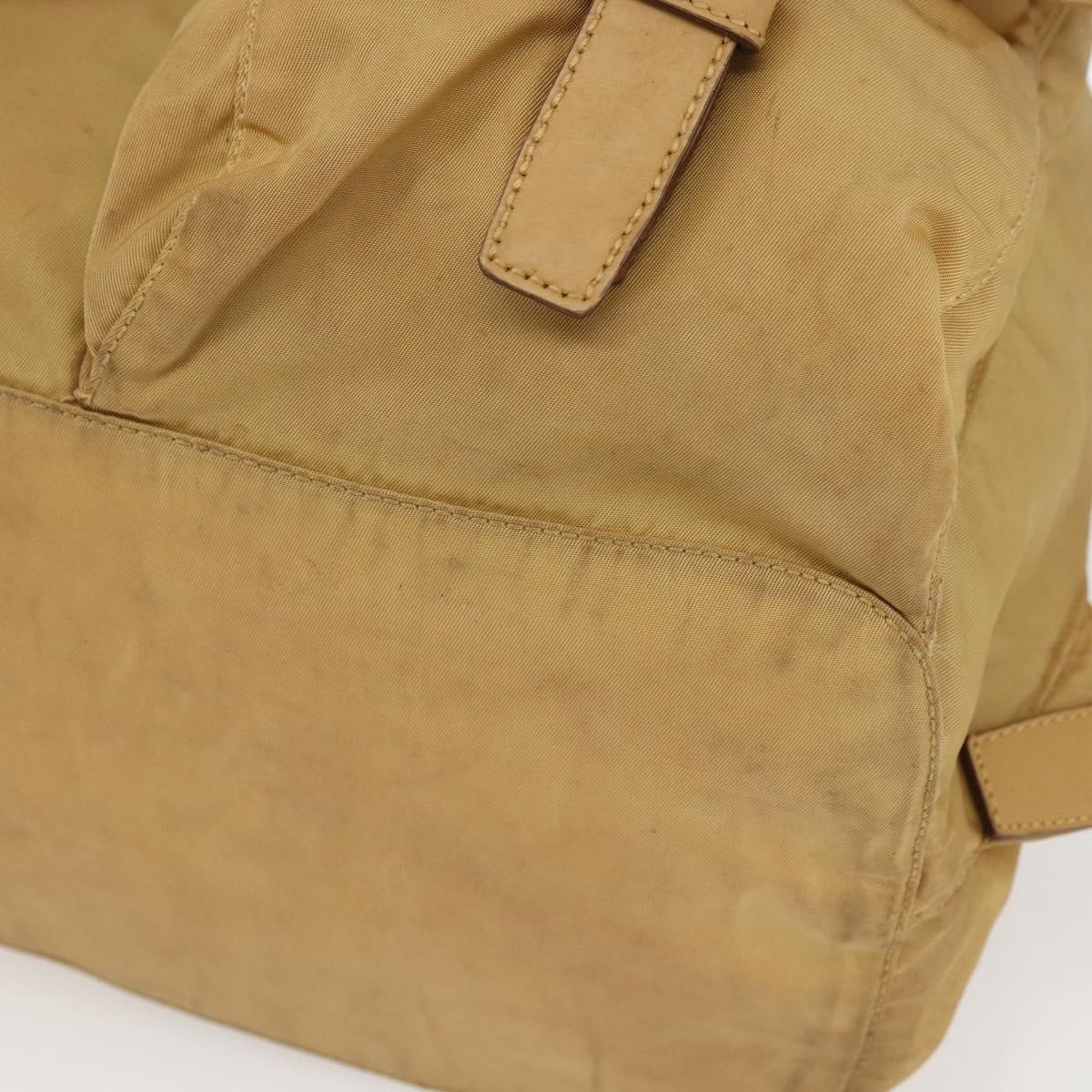 PRADA Backpack Nylon Beige Silver Auth 164263 thumbnail 12