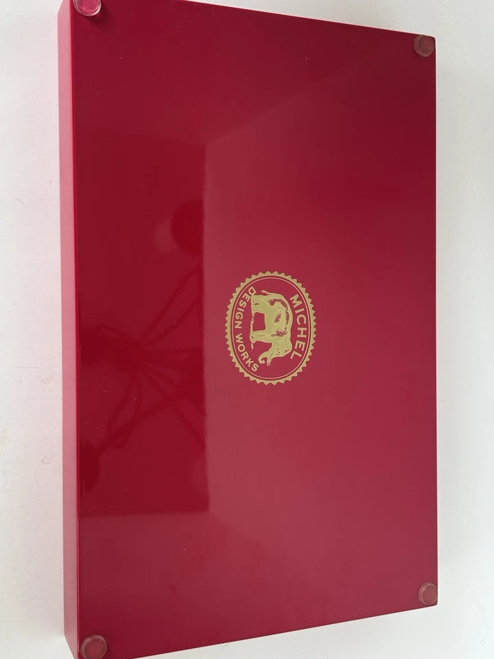 Michel Design Works Wooden Serving Vanity Tray Bright Pink Florals Butterflies - Image 4 of 4