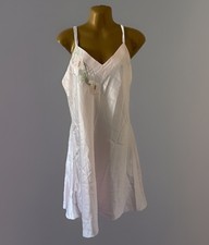 Vtg Vandemere Satin Night Dress M Chemise romantic Coquette Beaded Pink NWT