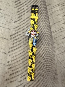 1993 Mighty Morphin Power Rangers Yellow ~ Digital Watch ~ Gordy Time (Bandai)