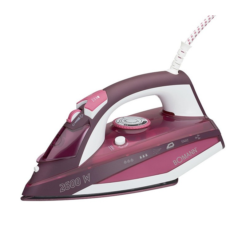 Fer à repasser vapeur 7 fonctions Bomann 2600W avec semelle céramique