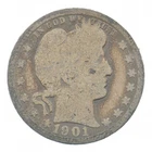 BETTER 1901-O Liberty Barber 90% Silver US Quarter *013