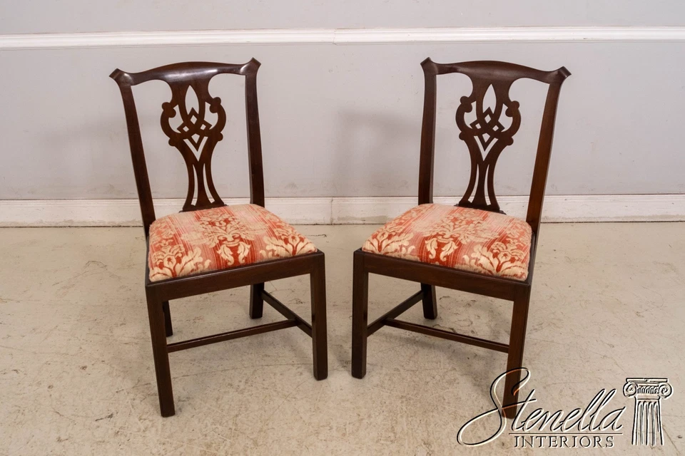 L69416: Juego de 6 sillas de comedor estilo Chippendale caoba HENKEL HARRIS Foto 2 de 4