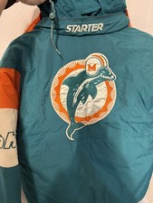 Vintage Miami Dolphins Starter Jacket Pullover 90s Kids Youth Kids L Large clean