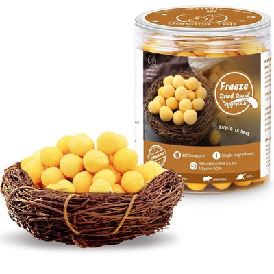 Freeze Dried Quail Egg Yolk-Healthy TREAT FOR DOGS,CATS,TURTLES ,HAMPSTERS, BIRD