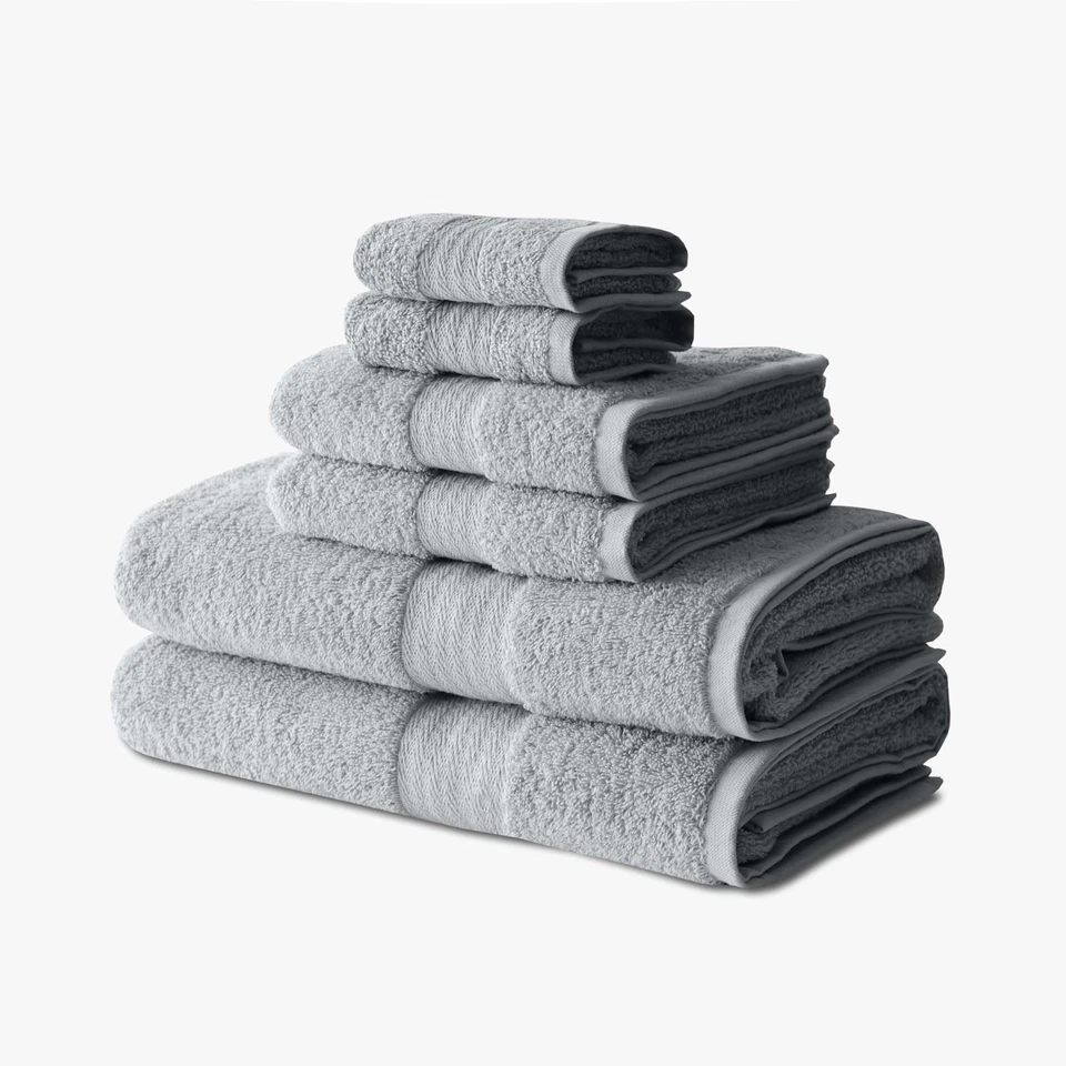 Juego de toallas de lujo 6 piezas 600 GSM, 2 toallas de baño, 2 toallas de mano y 2 lavabos... Foto 2 de 4