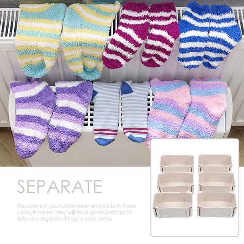 4 Pieces Storage Compartment Miss Women's Boxes for Wardrobe Sock Organiser - Picture 12 of 12