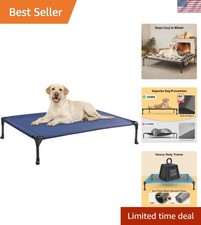 Washable  Breathable Mesh Dog Bed - Durable Elevated Cot for Indoor/Outdoor Use