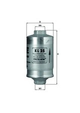 MAHLE Kraftstofffilter KL 25 Leitungsfilter für PORSCHE BMW AUDI VW GOLF 17 53 1