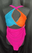 Amazon Unbranded Flat Shaping Bikini Top And Bottom Contrast Pad Women Sz L