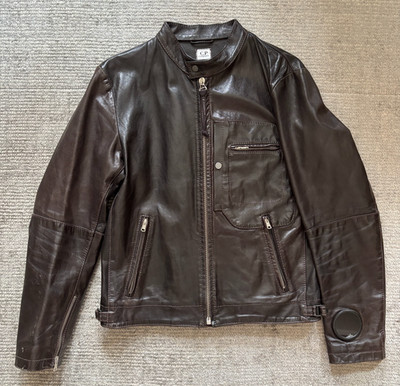 C.P. Company Leather Goggle-Lens Jacket. Early 2000s Archive.