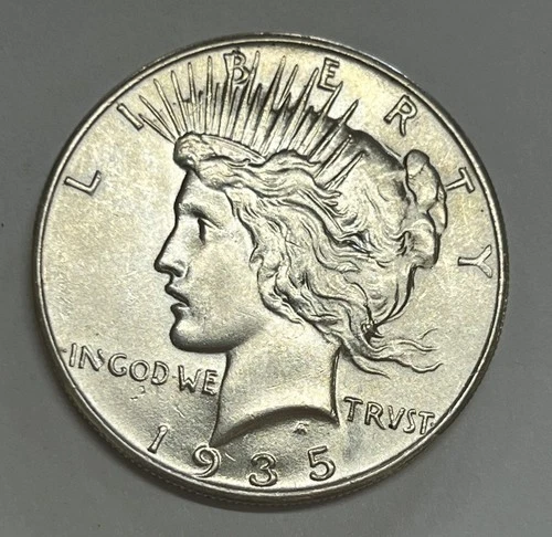 1935 Philadelphia Silver Peace Dollar Uncirculated Details Better Date