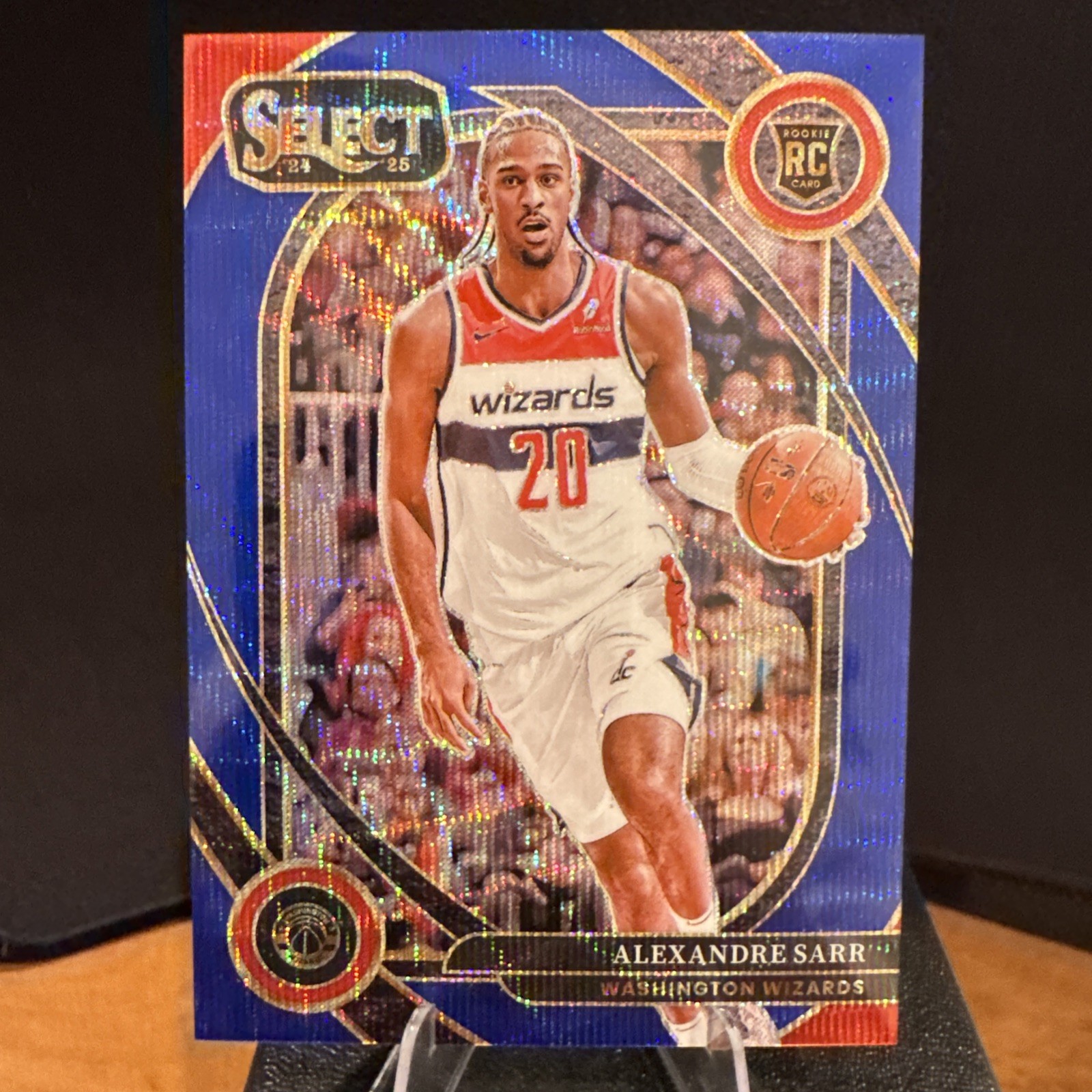 2024-25 Panini Select Alexandre Sarr RC Courtside #274 Blue Wave Prizm /75