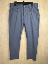 Denali Pants Mens 34x30 Gray Stretch Lightweight Hiking Quick Dry Khakis Outdoor