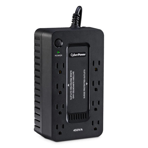 CyberPower SE450G1-R 450VA/260W UPS System,8 Outlets,Black-Certified Refurbished - 第 3/10 張圖片