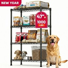 M MZG Heavy Duty 4-Tier Utility Shelving Unit Steel Organizer Wire Rack 1000 lbs