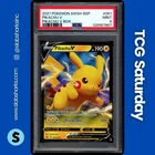2021 POKEMON SWSH BSP PIKACHU V SHINING FATES BOX #SWSH061 PIKACHU V PSA 9