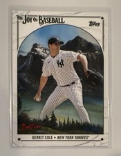 GERRIT COLE 2023 Topps x Bob Ross the Joy of Baseball #73 Titanium White /35
